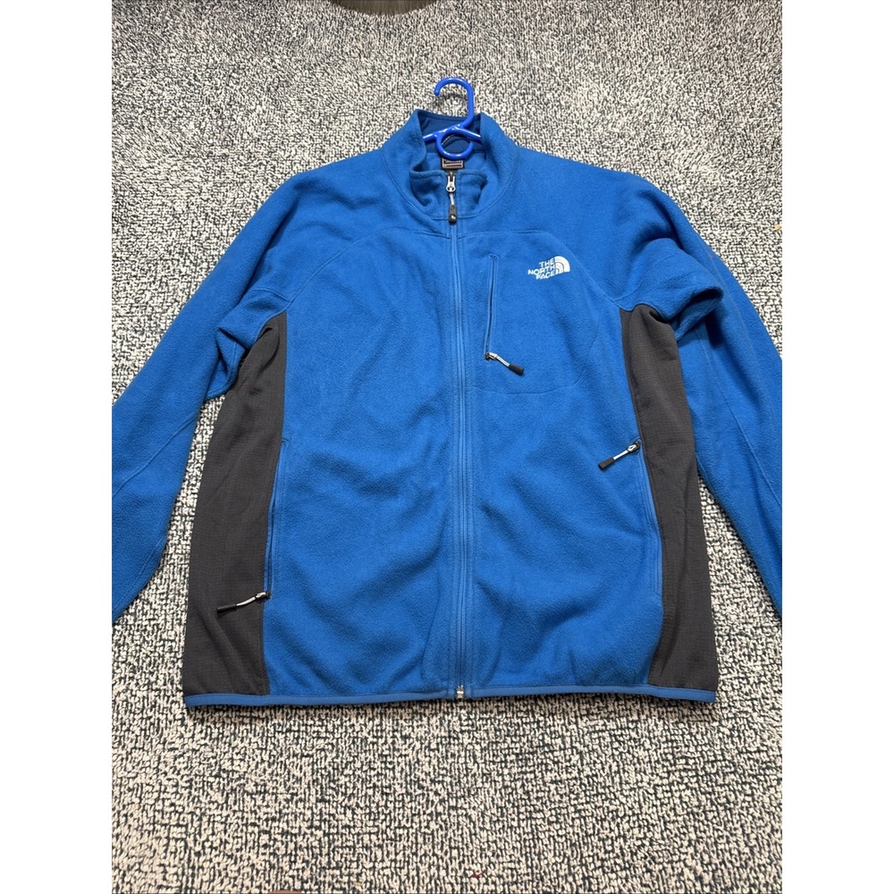 The North Face Men's Blue/Grey Full-Zip Performance Fleece Jacket Size XL